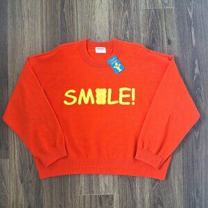 NWT Haribo Knitted Orange Medium Thickness Stretchy Pullover Size 2X Rayon Blend